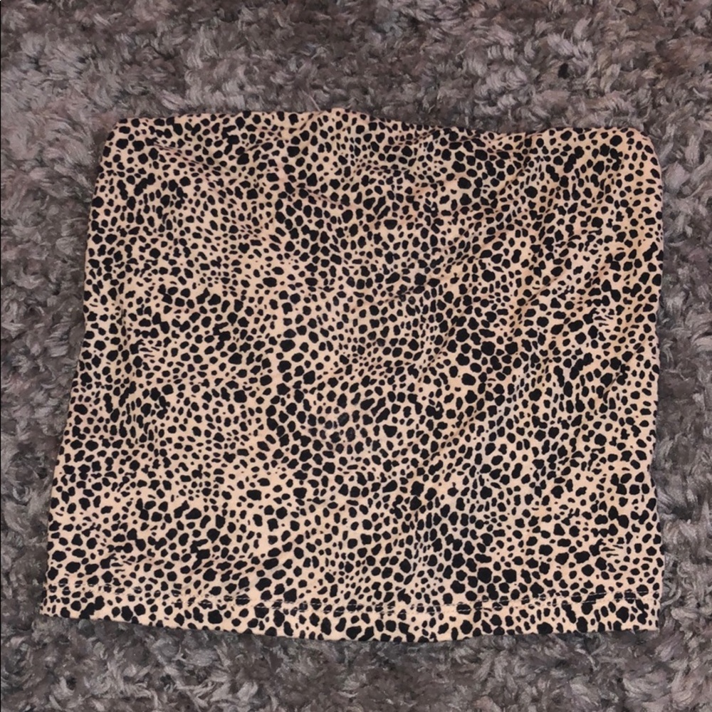 Cheetah print tube top